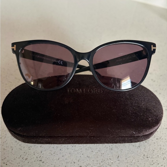 Tom Ford Dark Frame Sunglasses and case